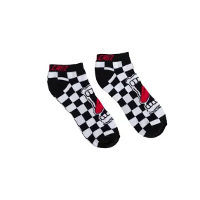Checkered Big Mouth No-Show Socks: Optimized Title