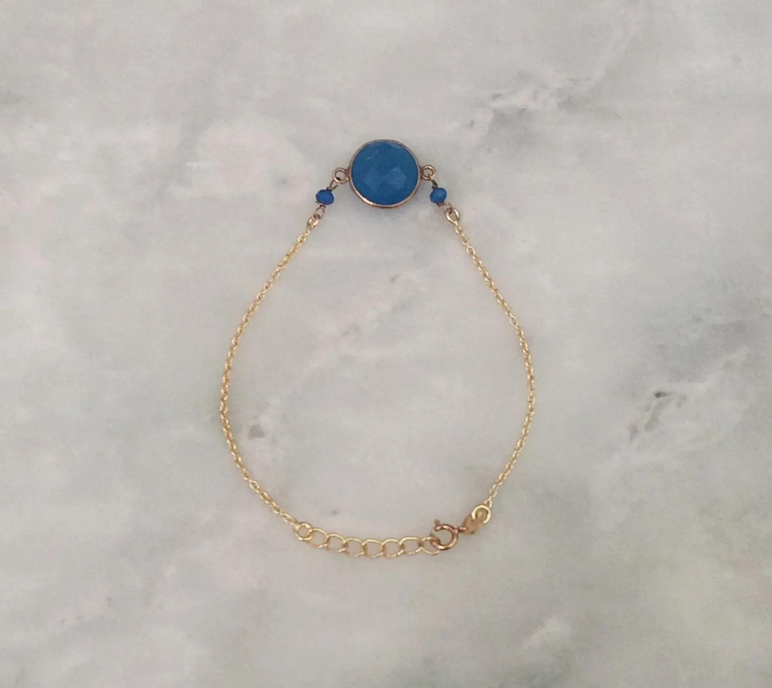 Blue Agate Single Bracelet