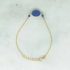 Blue Agate Single Bracelet
