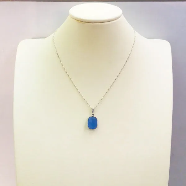 Blue Agate Single Pendant
