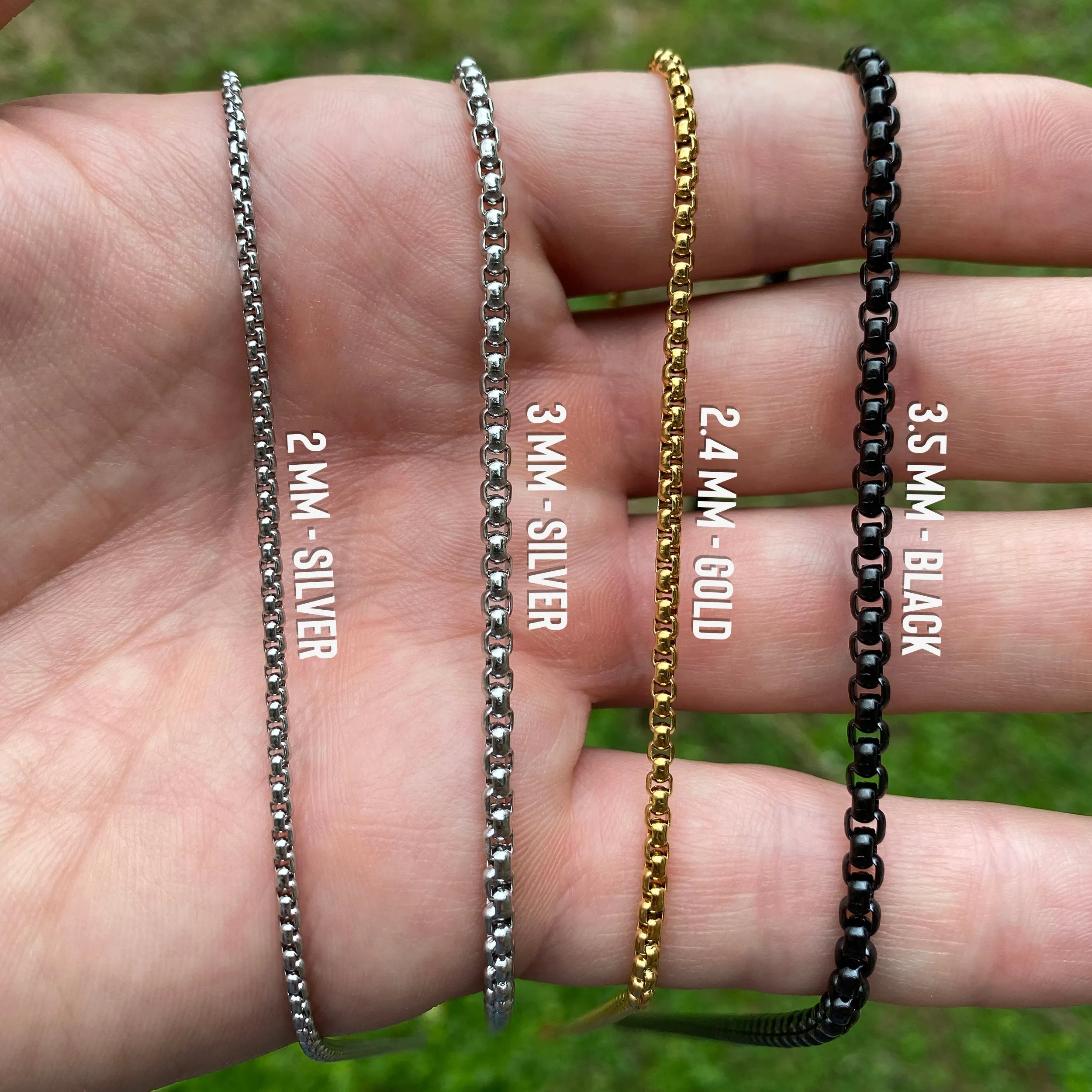 Box Chain Necklace - Gold 2.4mm