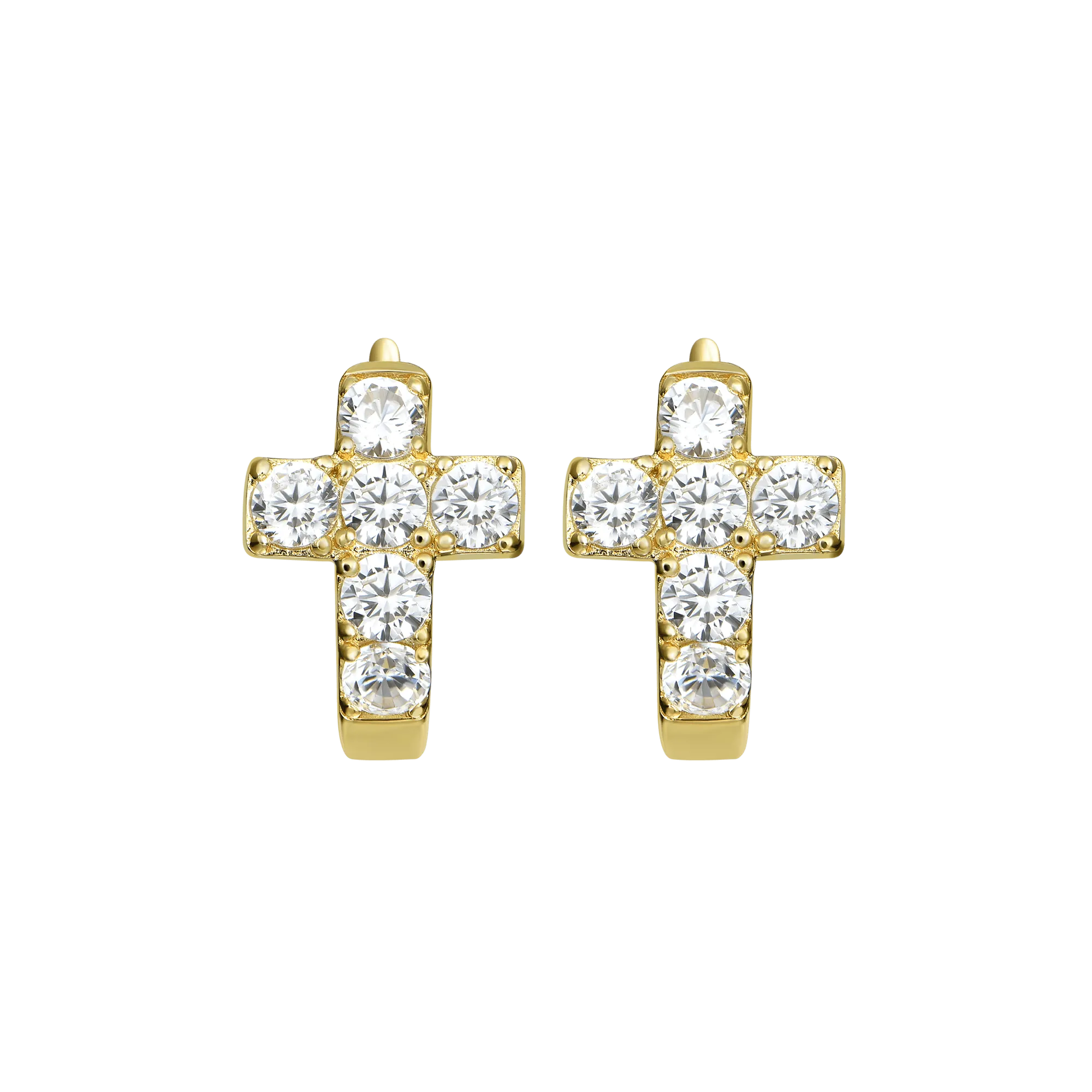 Cross Hoop Earring - Single