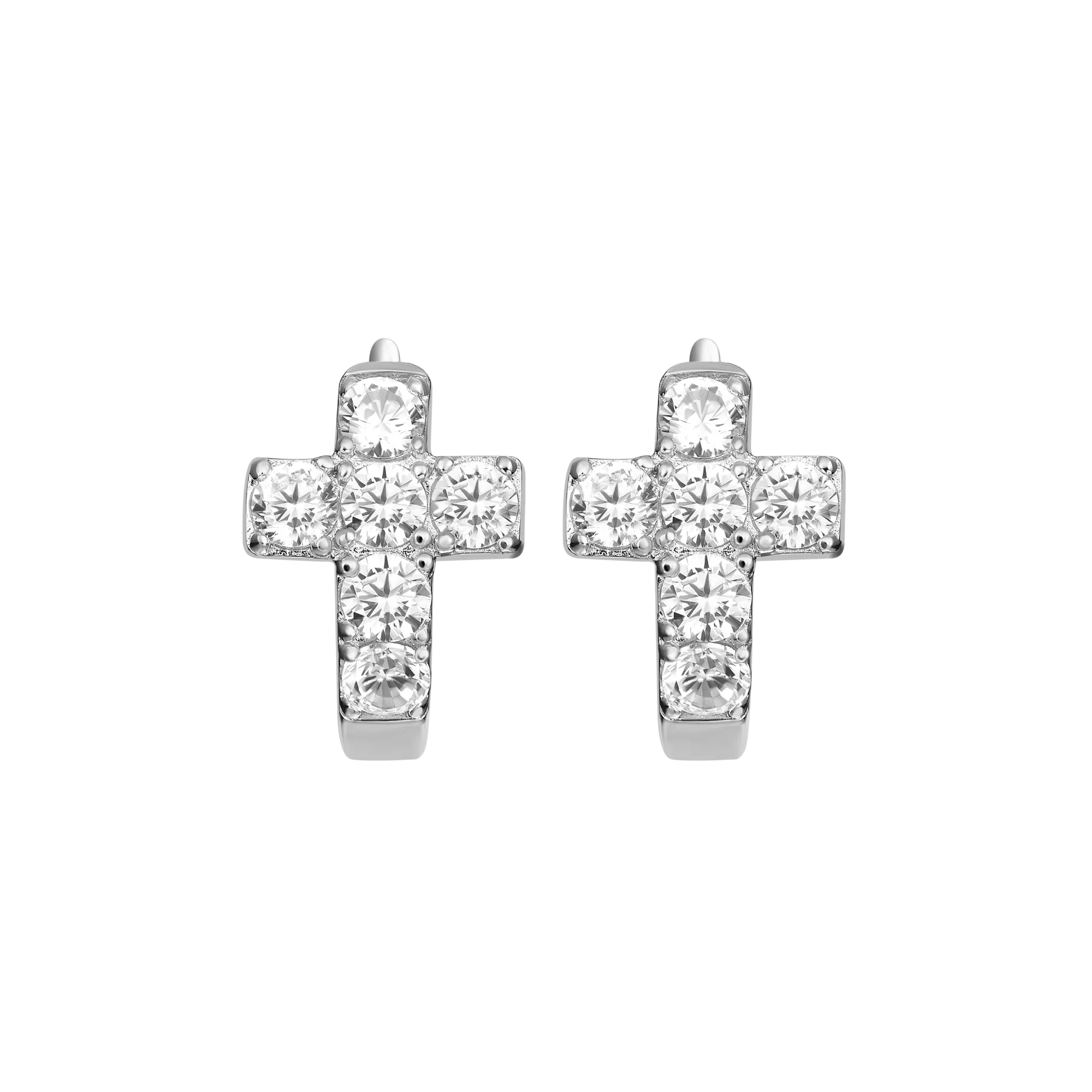 Cross Hoop Earring - Single