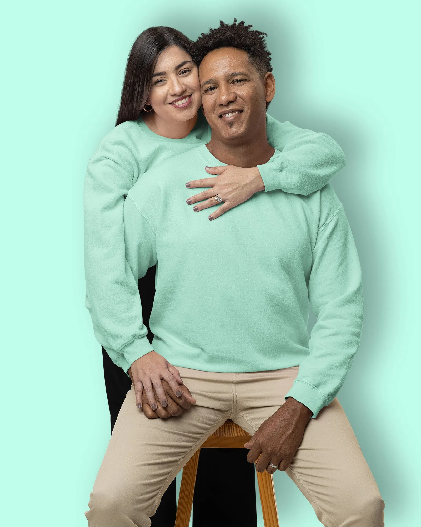 Drop Shoulder Sweatshirt: Celeste