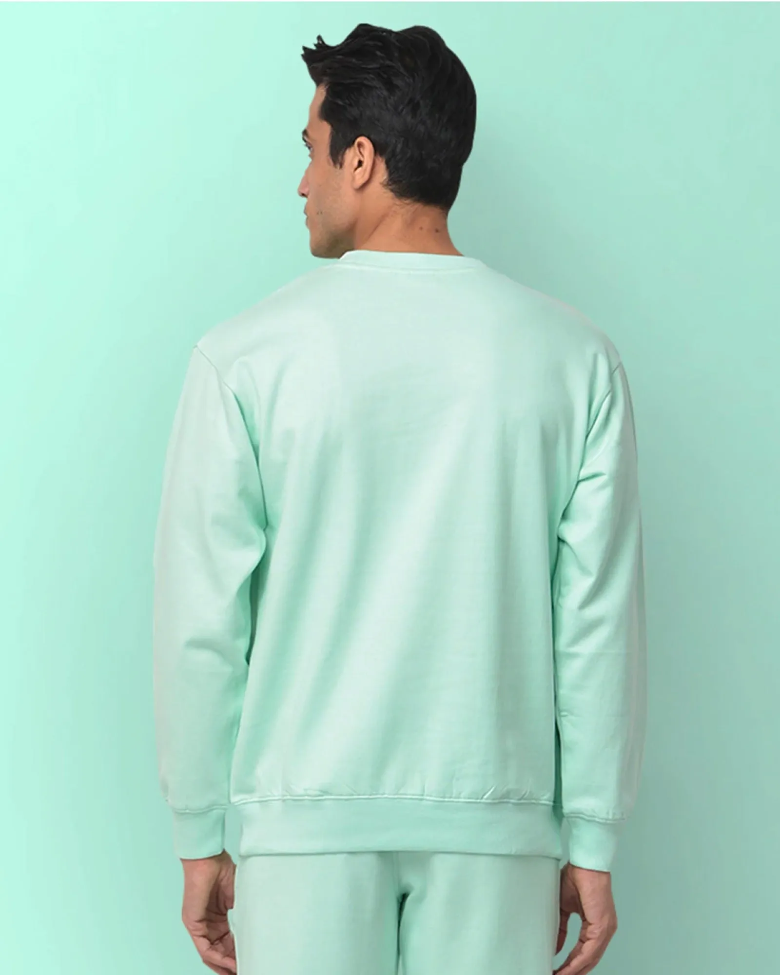 Drop Shoulder Sweatshirt: Celeste