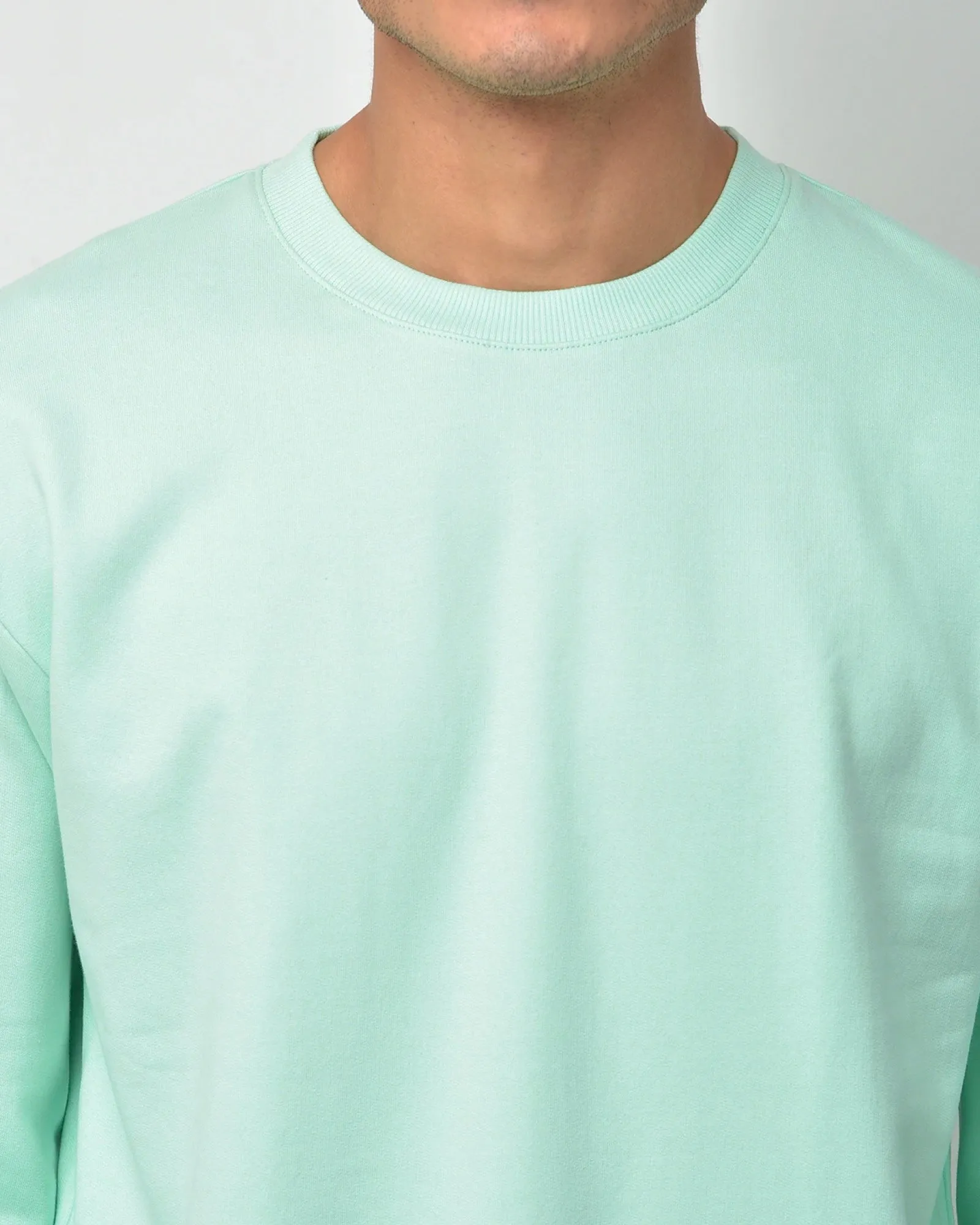 Drop Shoulder Sweatshirt: Celeste