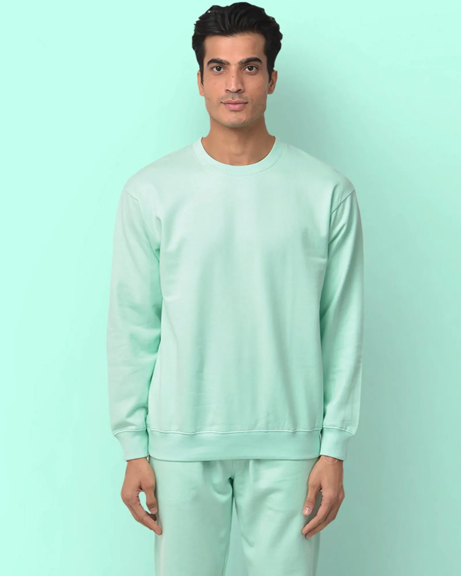 Drop Shoulder Sweatshirt: Celeste