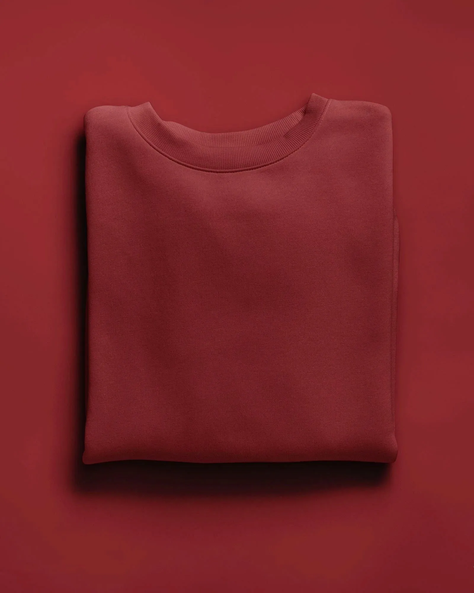 Drop Shoulder Sweatshirt: Crimson