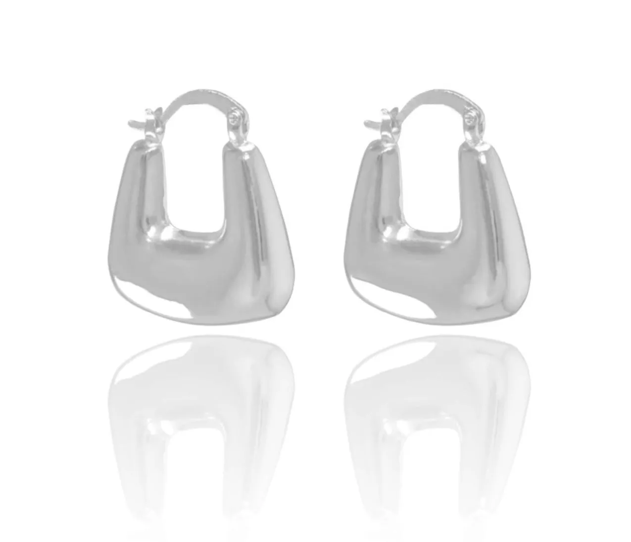 EARRING HOOP SQUARE MODERN