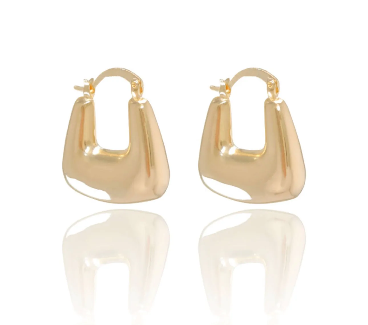 EARRING HOOP SQUARE MODERN