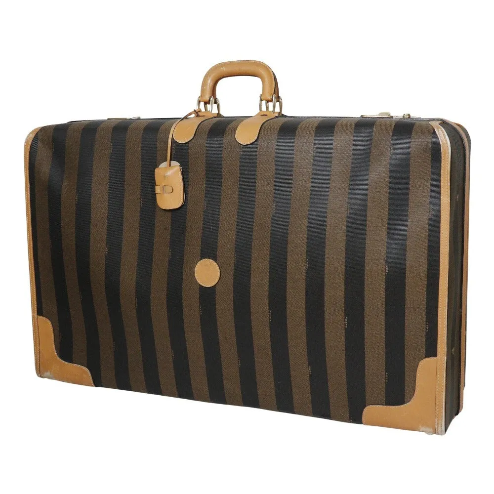 FENDI Carry Bag PVC, Leather Brown