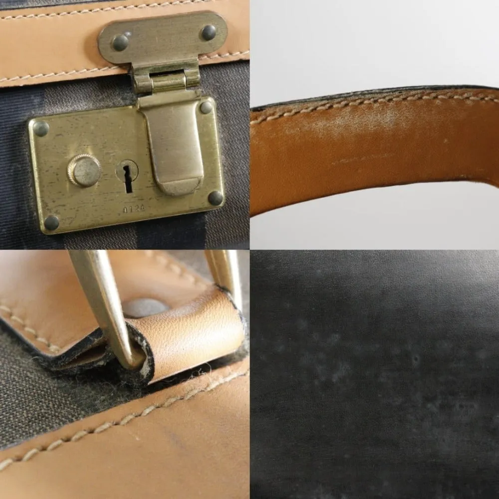 FENDI Carry Bag PVC, Leather Brown