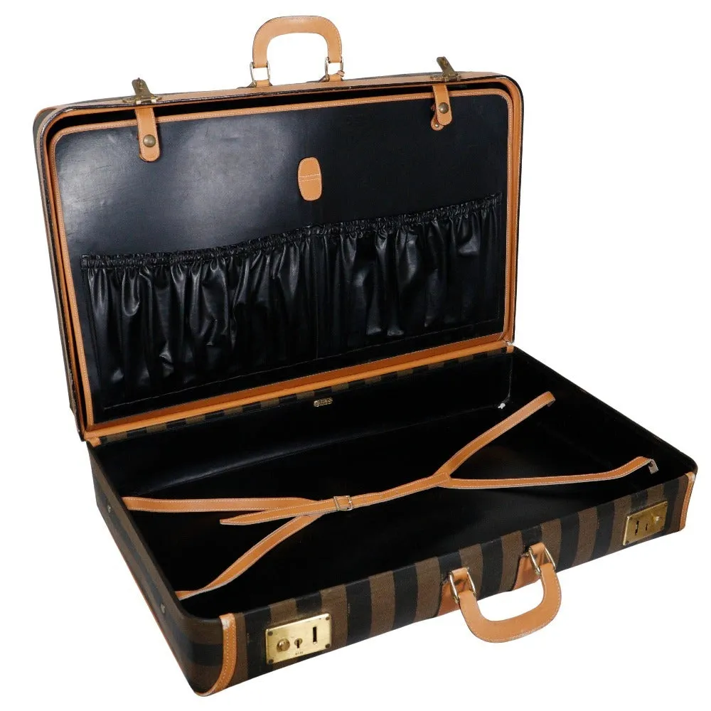 FENDI Carry Bag PVC, Leather Brown