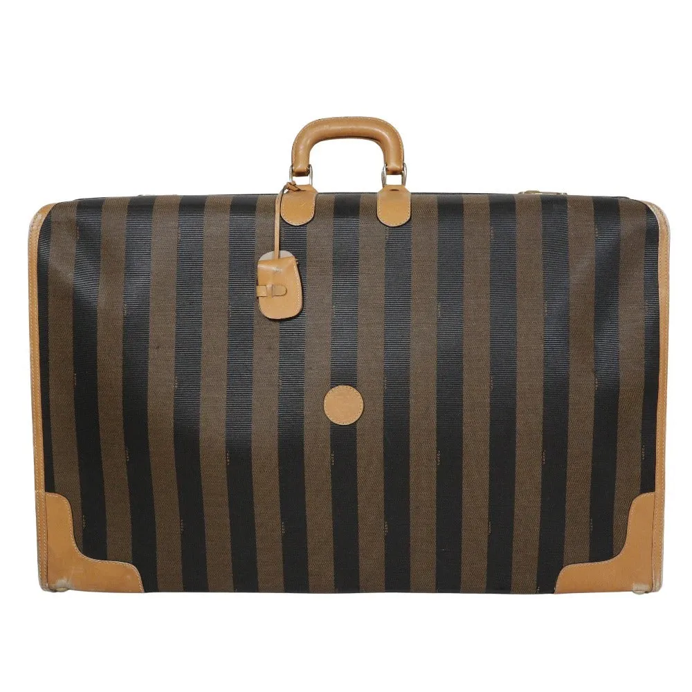 FENDI Carry Bag PVC, Leather Brown