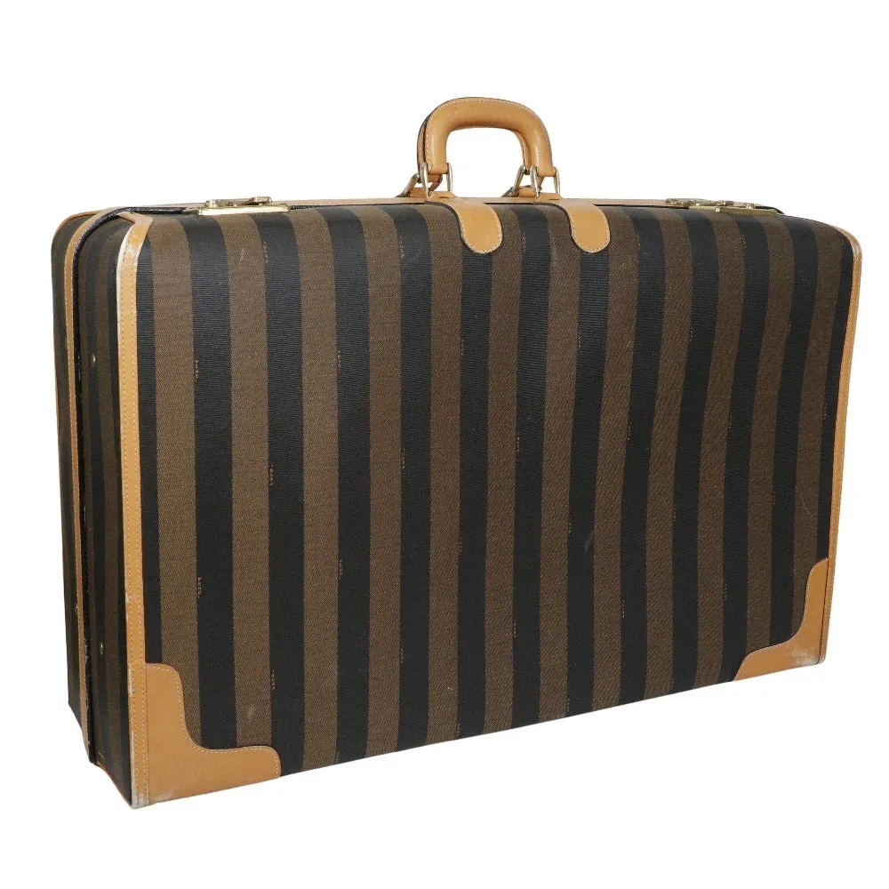 FENDI Carry Bag PVC, Leather Brown