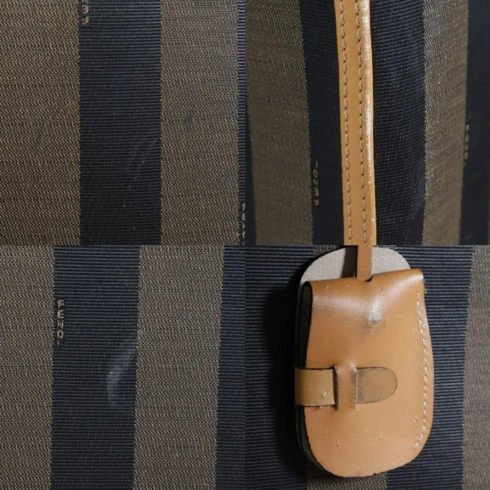 FENDI Carry Bag PVC, Leather Brown