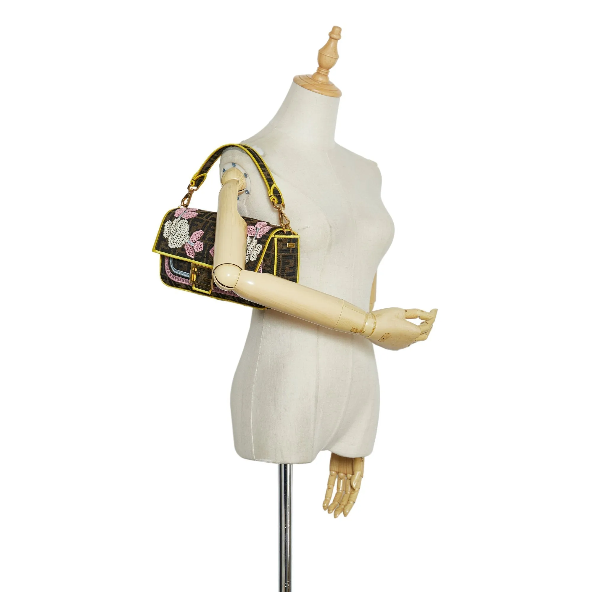 FENDI Embroidered Zucca Baguette