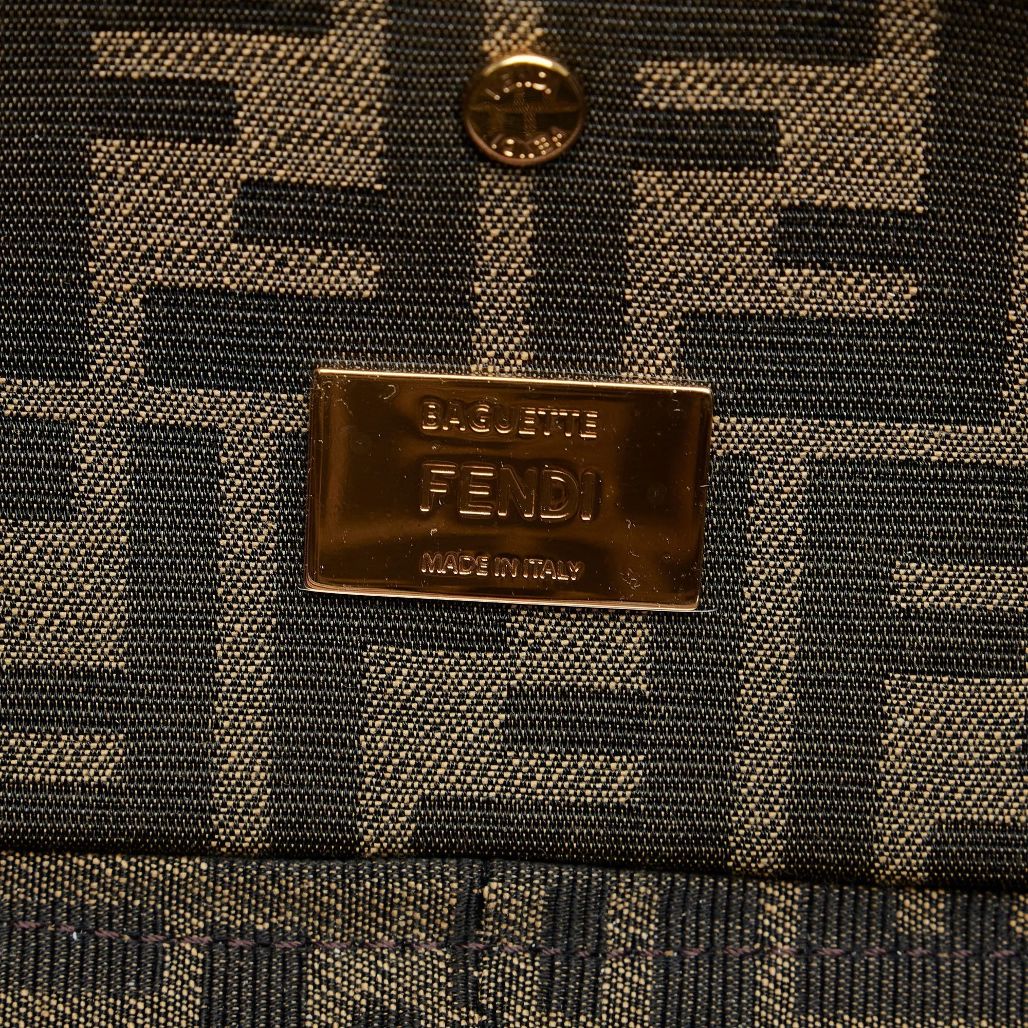 FENDI Embroidered Zucca Baguette
