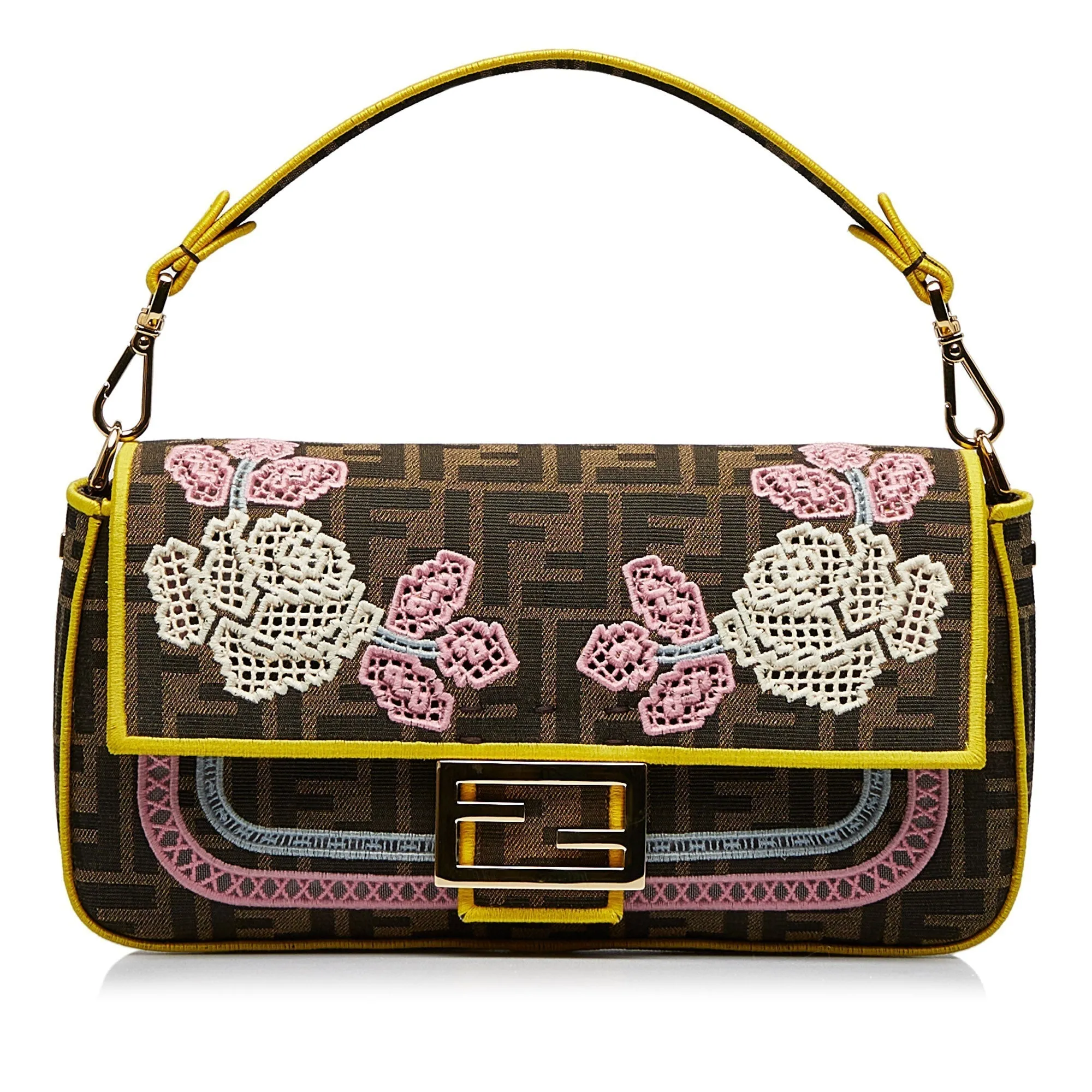 FENDI Embroidered Zucca Baguette