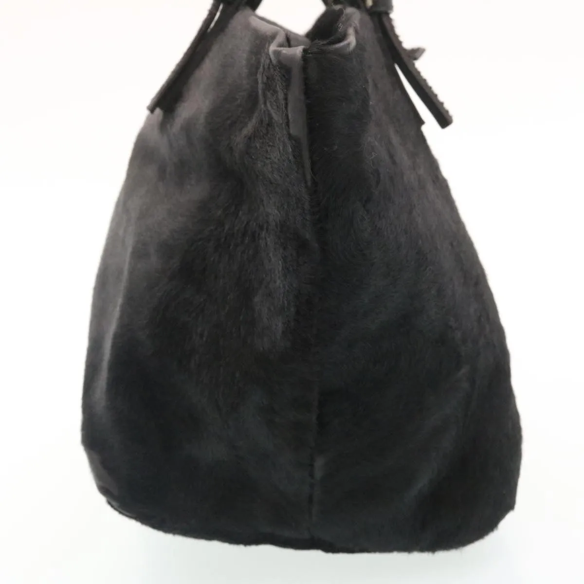 FENDI Hand Bag Unborn Calf SkinLeather Black  ar6571