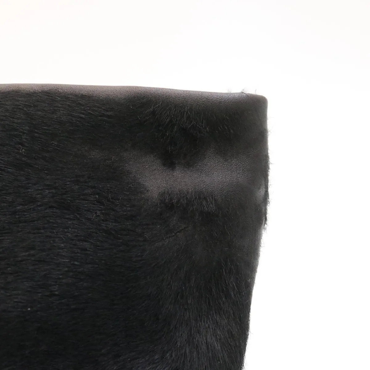 FENDI Hand Bag Unborn Calf SkinLeather Black  ar6571