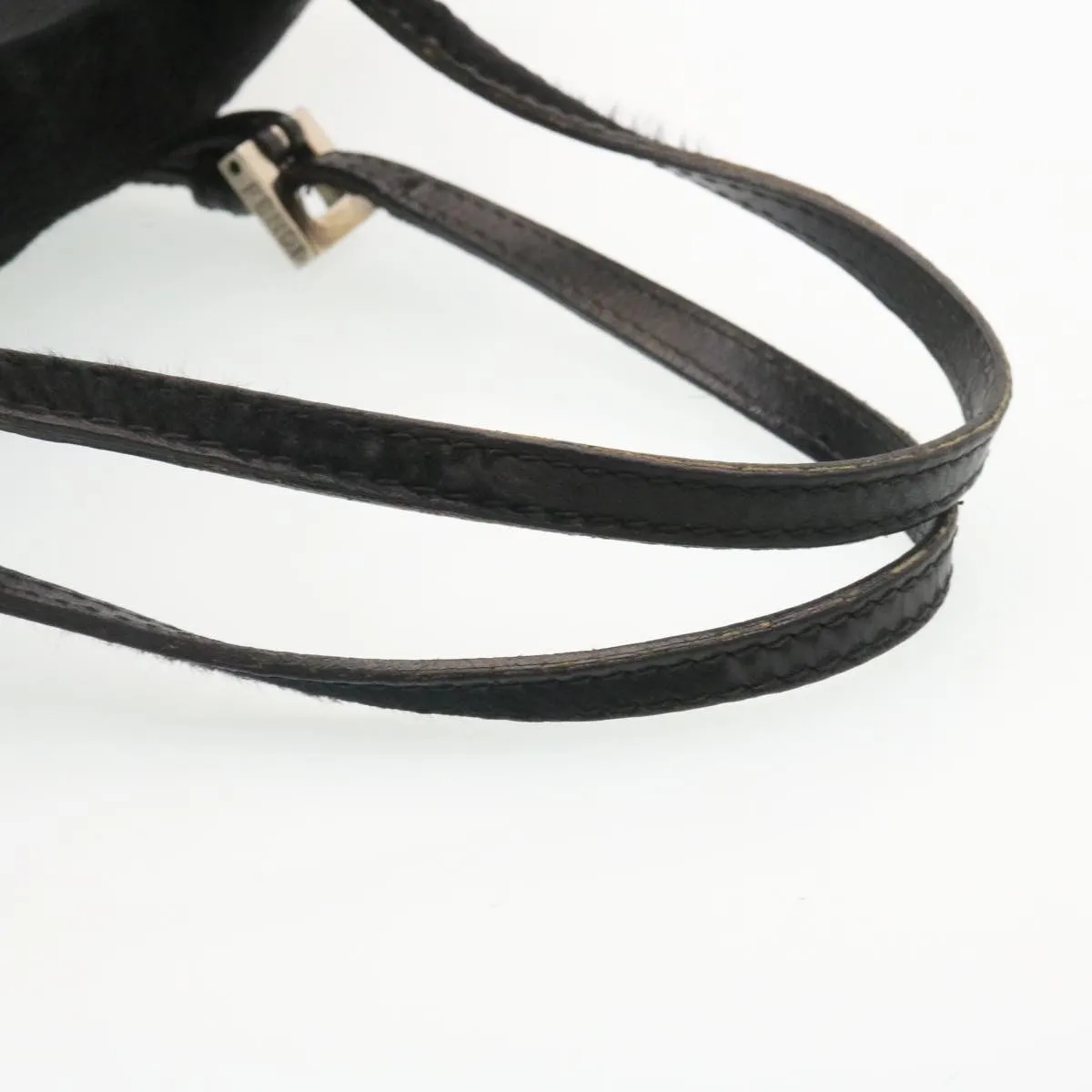 FENDI Hand Bag Unborn Calf SkinLeather Black  ar6571
