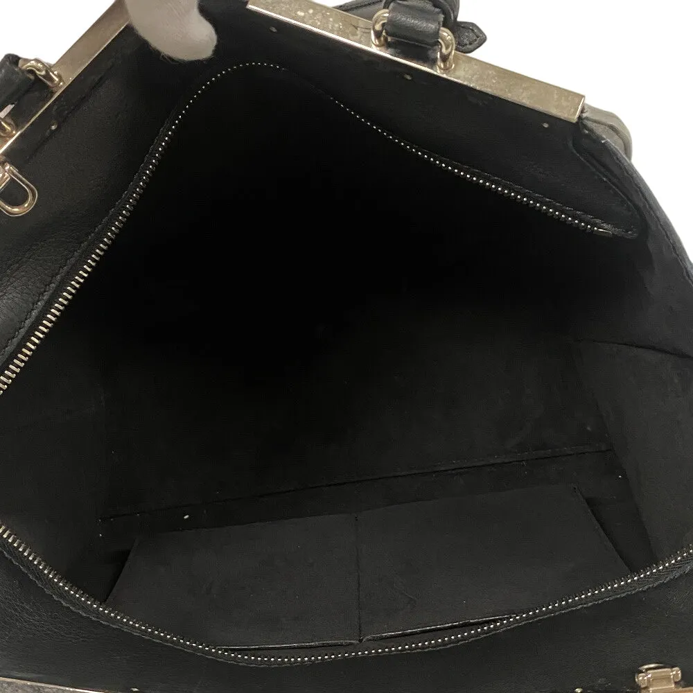 FENDI Handbag leather black Trois Jules