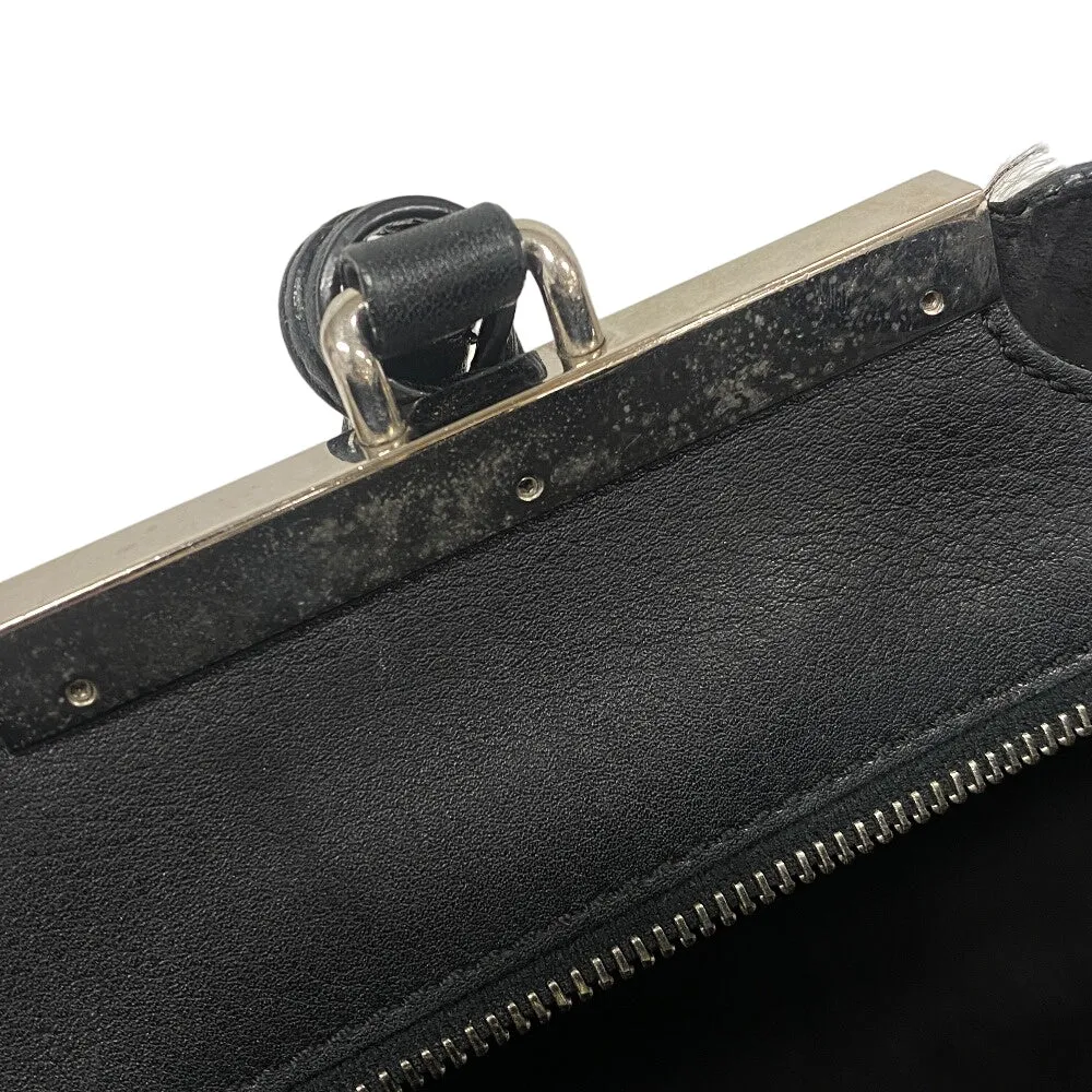 FENDI Handbag leather black Trois Jules