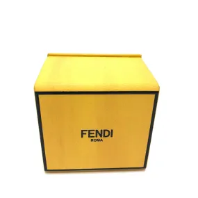 FENDI key ring 7AR894 leather yellow logo/accessories mini box Women Used