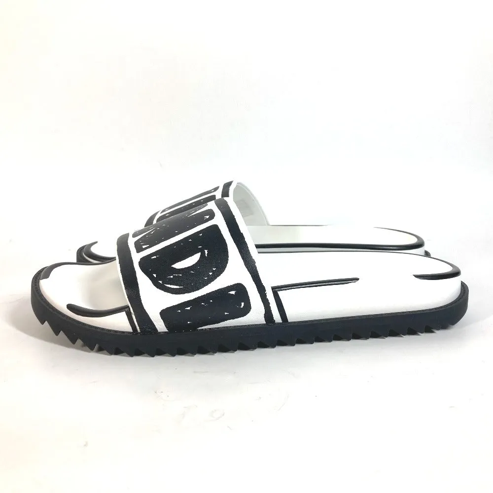 FENDI Sandals 7X1176 Leather, Rubber white Joshua Vides Collaboration logo mens 7 Used