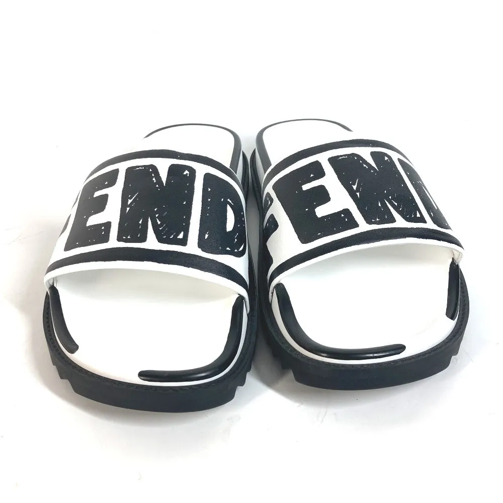 FENDI Sandals 7X1176 Leather, Rubber white Joshua Vides Collaboration logo mens 7 Used