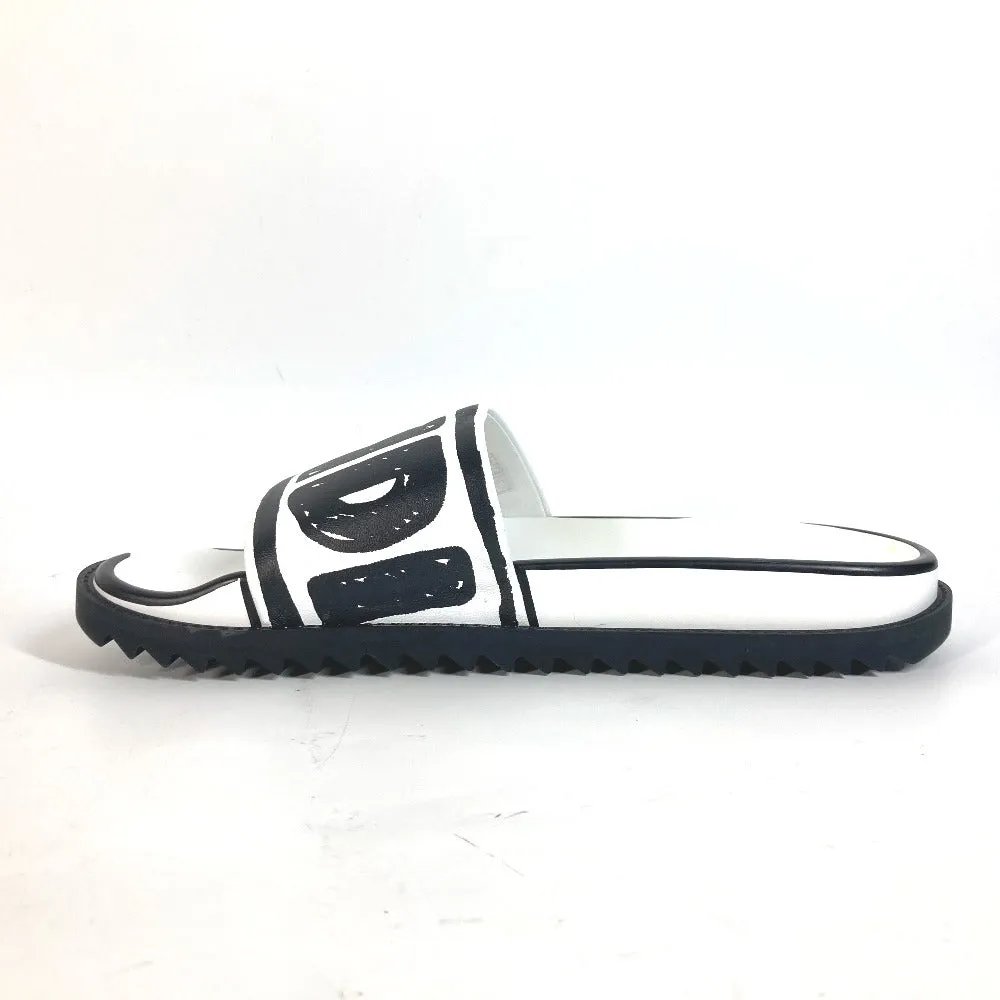 FENDI Sandals 7X1176 Leather, Rubber white Joshua Vides Collaboration logo mens 7 Used