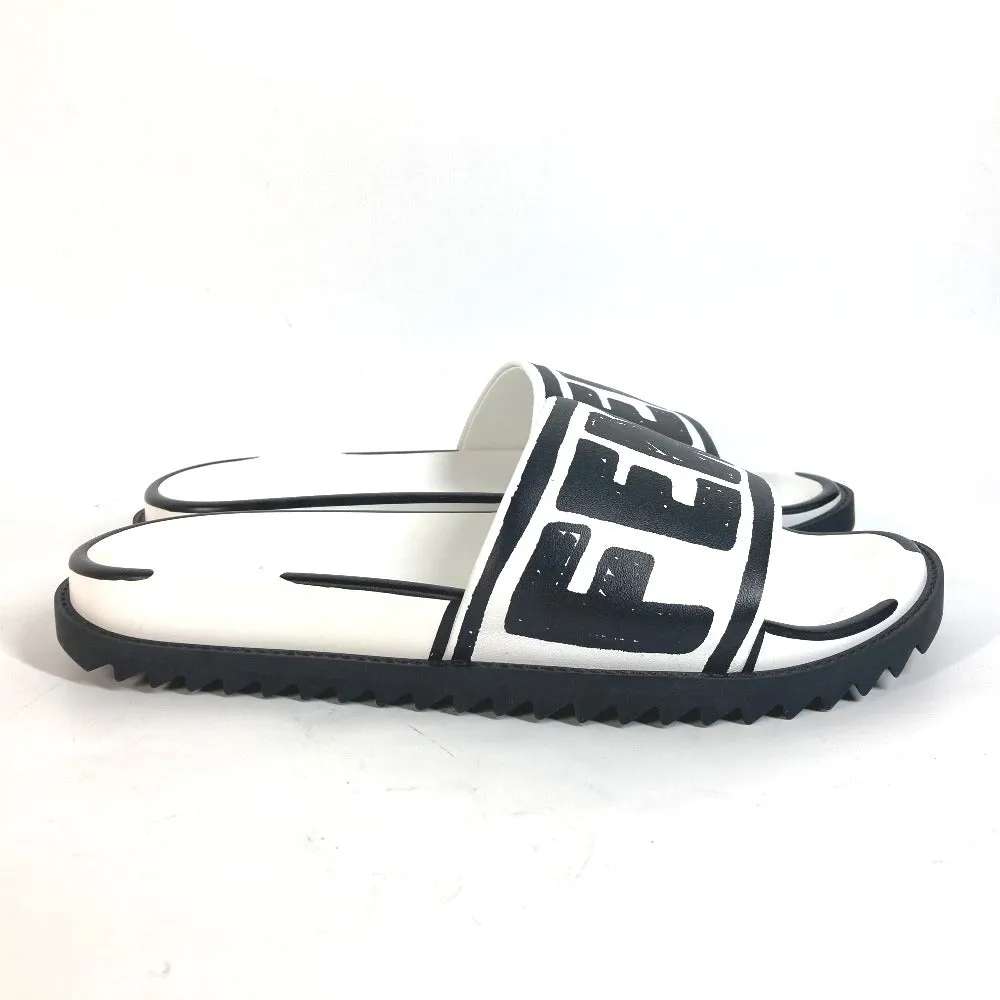 FENDI Sandals 7X1176 Leather, Rubber white Joshua Vides Collaboration logo mens 7 Used