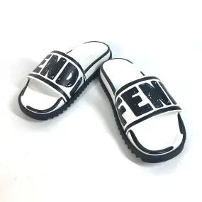FENDI Sandals 7X1176 Leather, Rubber white Joshua Vides Collaboration logo mens 7 Used