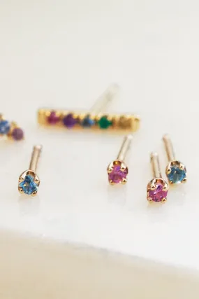 Gjenmi :: Pink Sapphire Stud SINGLE