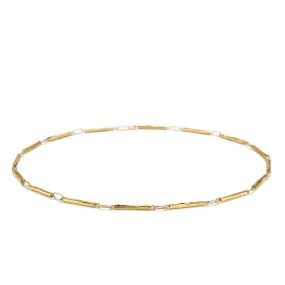 Gold Tube Necklace