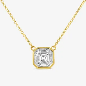 Invisible Set Square Diamond Necklace
