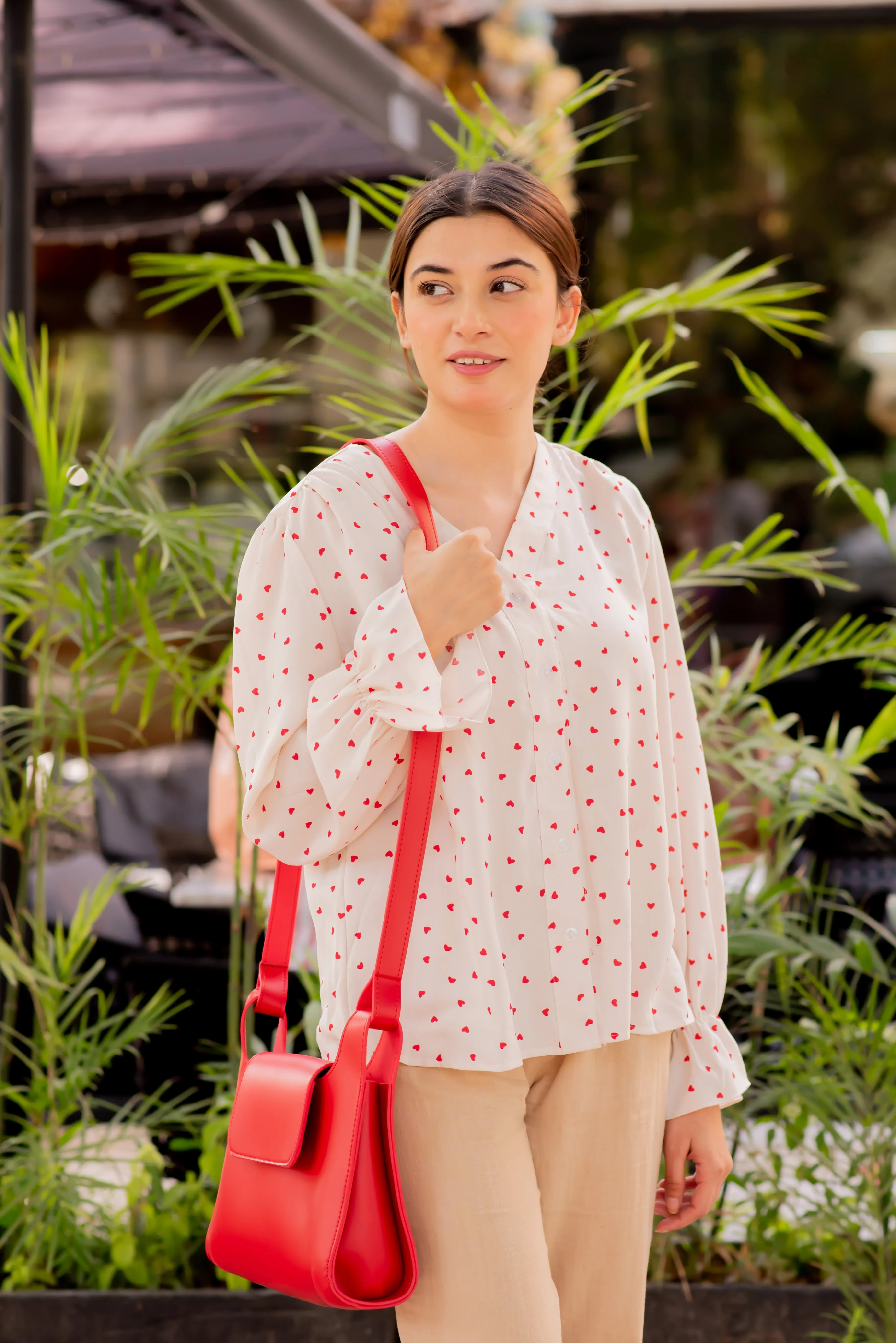 JOY CROSS BODY RED BAG