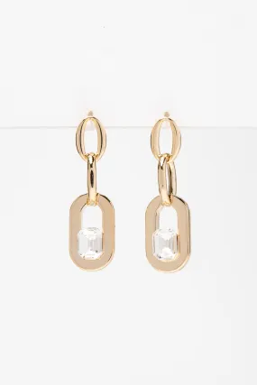 Luna White Gold Plating Earrings - Gold
