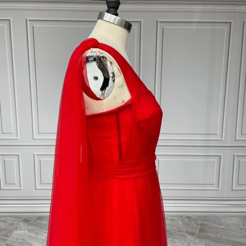 Modern A-Line One-Shoulder Prom Dress