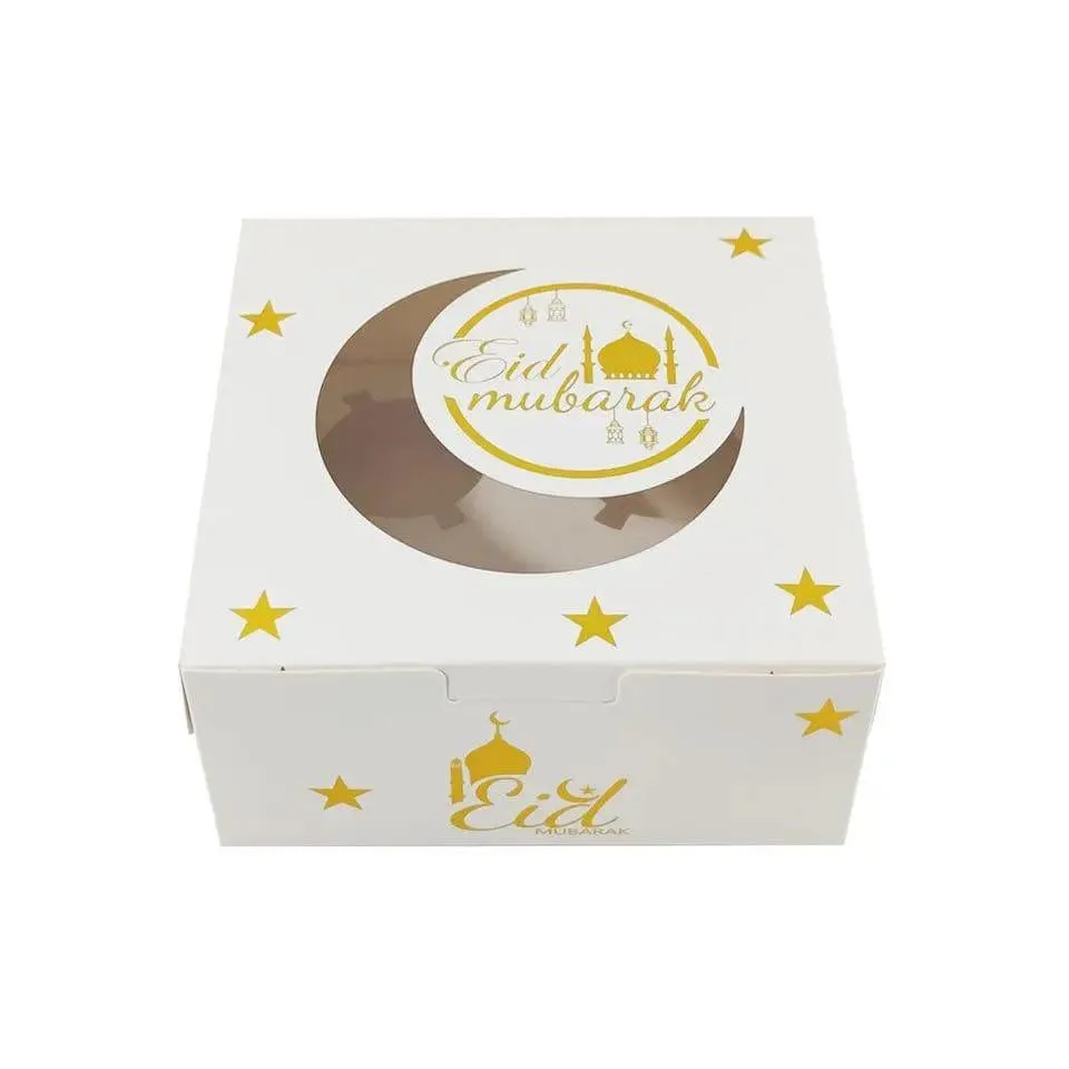 MR016 Ramadan Cupcake Packing Box,Muffin Box 4 holes
