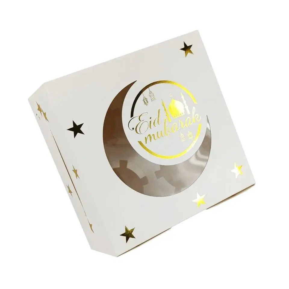 MR016 Ramadan Cupcake Packing Box,Muffin Box 4 holes