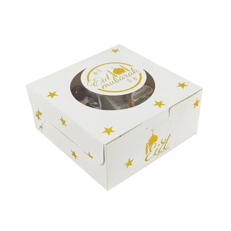 MR016 Ramadan Cupcake Packing Box,Muffin Box 4 holes