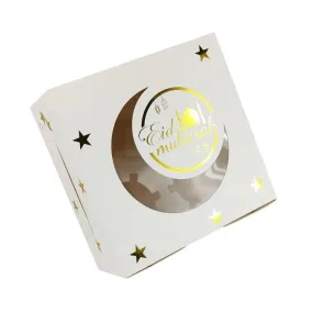 MR016 Ramadan Cupcake Packing Box,Muffin Box 4 holes