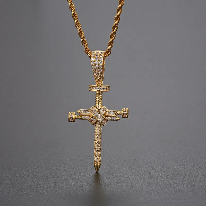 Nail Cross Pendant
