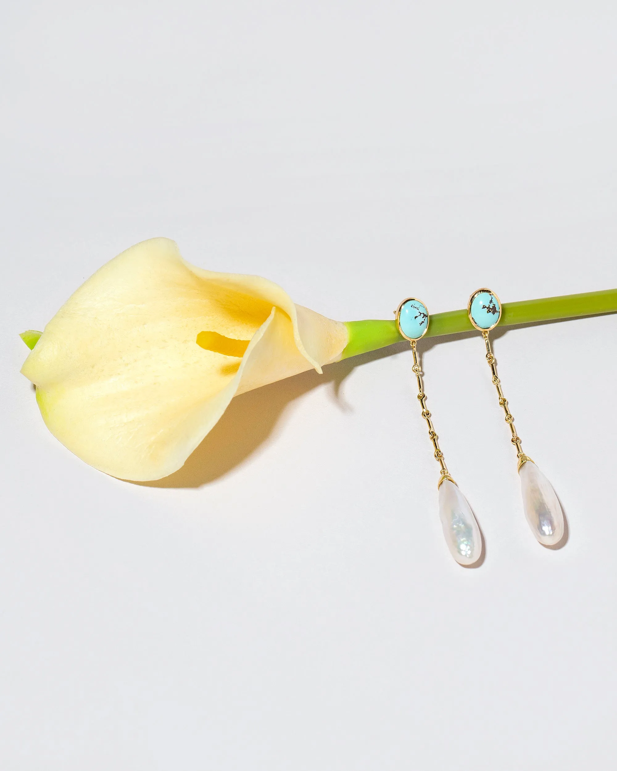 Pearl & Turquoise Shoulder Dusters