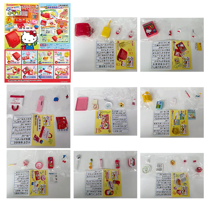 Rare 2013 Re-Ment Hello Kitty Exciting Elementary School Student Full Set of 8 pcs <Free Shipping>