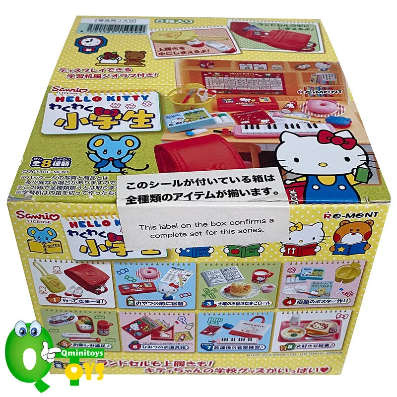 Rare 2013 Re-Ment Hello Kitty Exciting Elementary School Student Full Set of 8 pcs <Free Shipping>