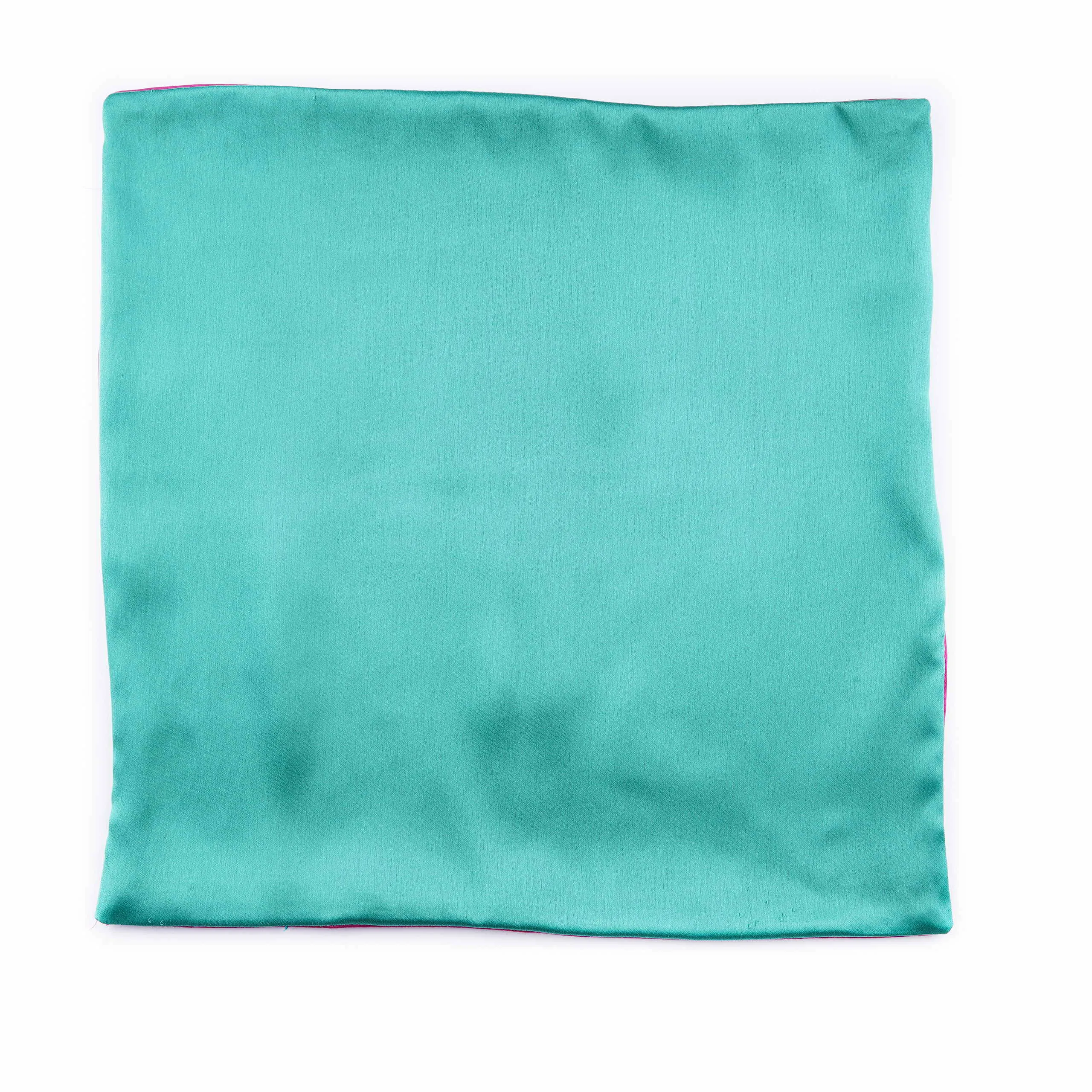 Regal Magenta - Green Pocket Square