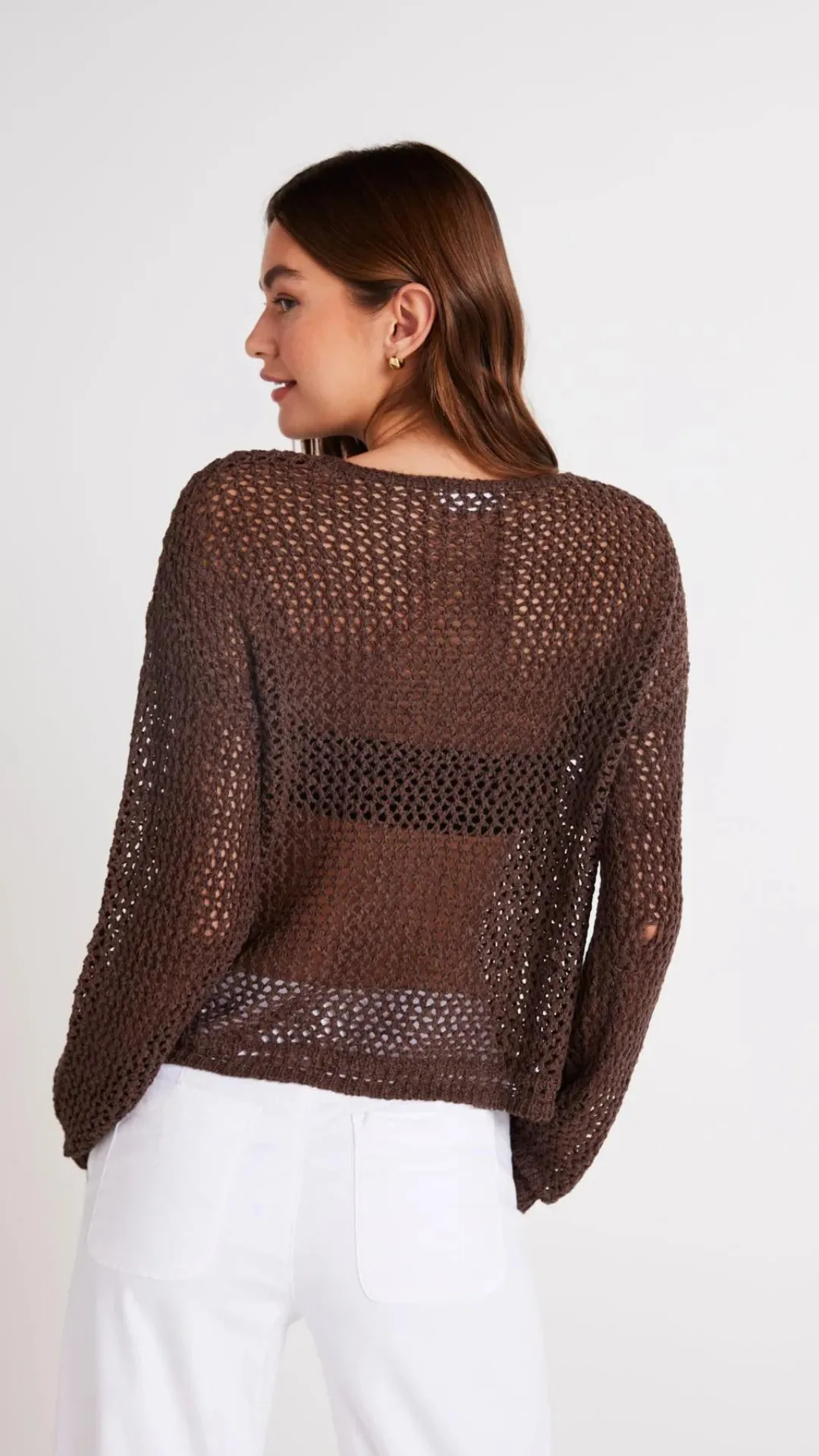 Relaxed Drop Shoulder Sweater - Cocoa Cabana